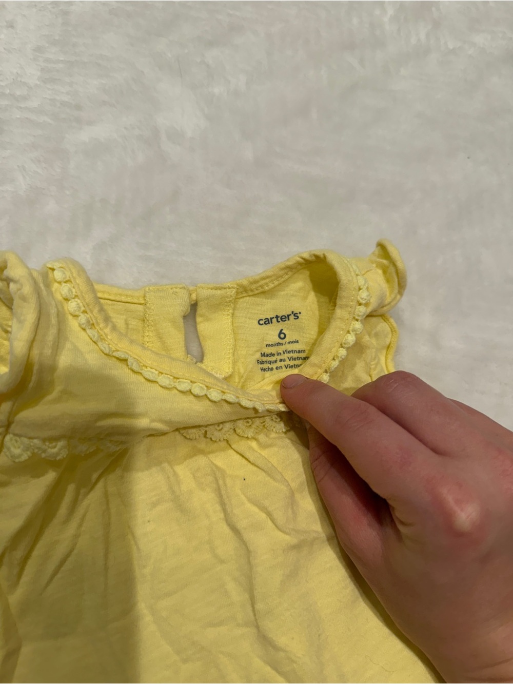 Carter's Pale Yellow Ruffled Tank Top - Picture 3 of 4